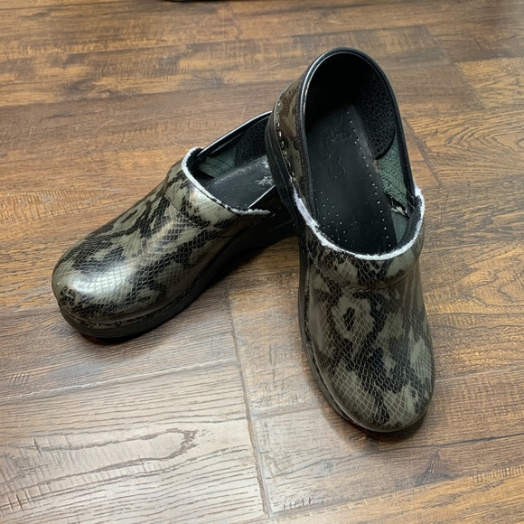 Dansko Professional Python Print Clogs - Picture 2 of 9